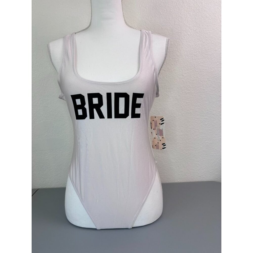 Ravesuits women's medium white bride one piece swimsuit bodysuit bachelorette‎